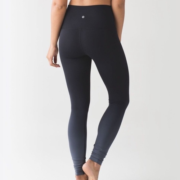 Lululemon Athletica Wunder Under High Rise Black Ombré Legging Size 4 - Picture 1 of 7